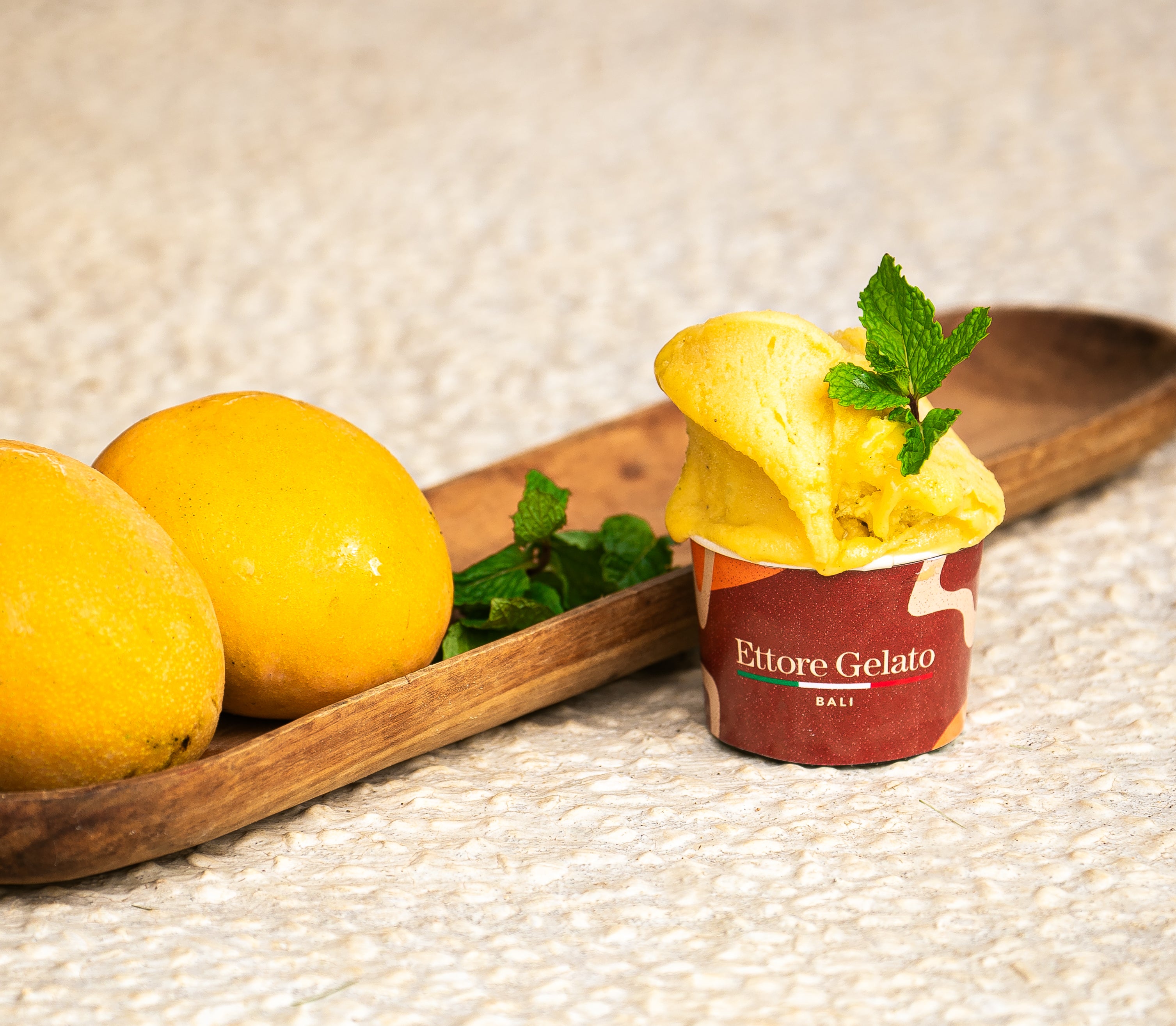 Ettore Gelato - Mango mint e passion fruit sorbet (gelato) cup / Each