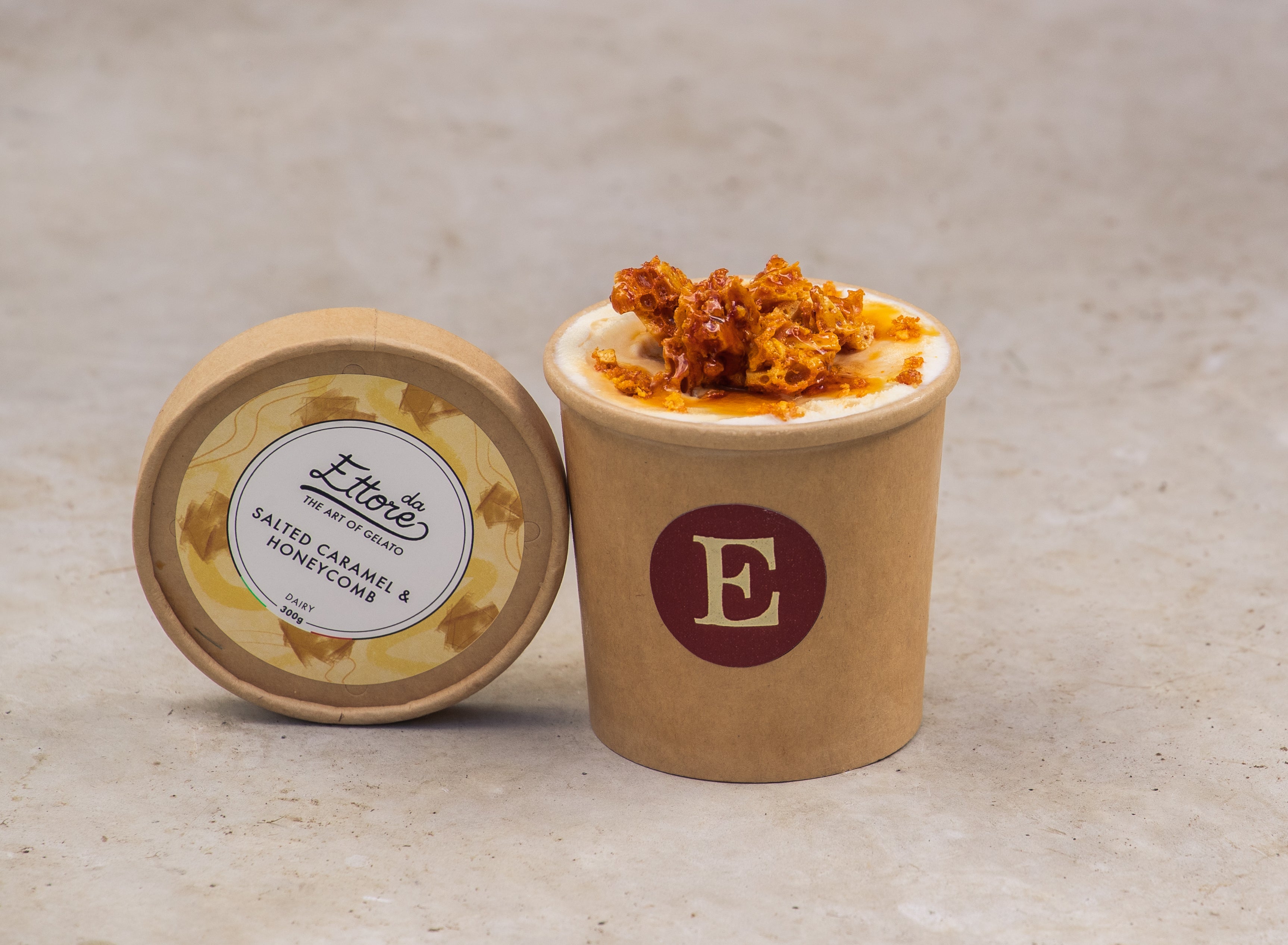 Ettore Gelato - Salted Caramel & Honeycomb Gelato Cup / Each