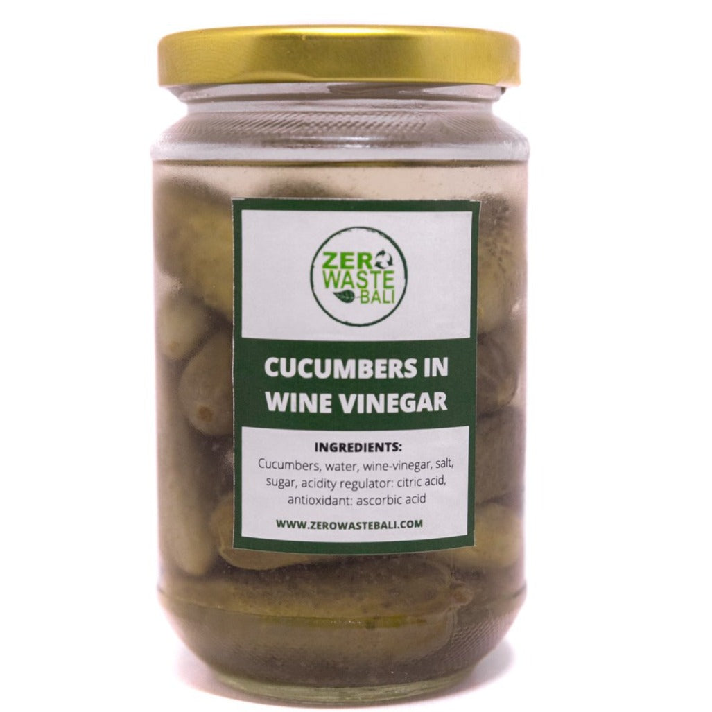cucumbers in wine vinegar