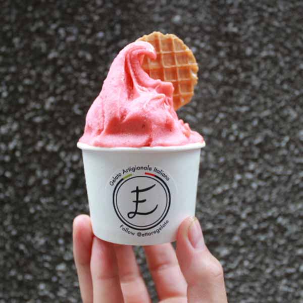 Ettore Gelato - Vegan Strawberry Sorbet Cup / Each